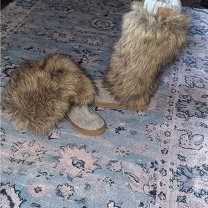 Victorias Secret PINK Faux Fur Brown Boots